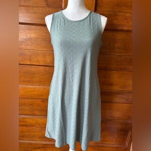Green Eyelet Sleeveless Dress with Pockets